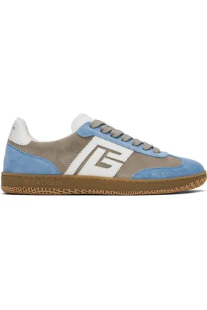 Balmain Blue & Gray Suede 