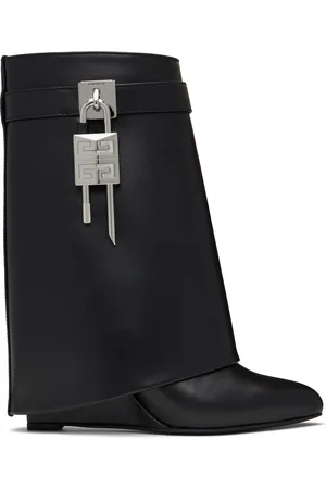 Givenchy Black Shark Lock Ankle Boots