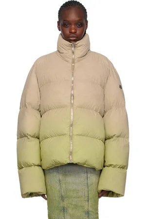 Rick Owens Moncler + Taupe & Green Cyclopic Down Jacket