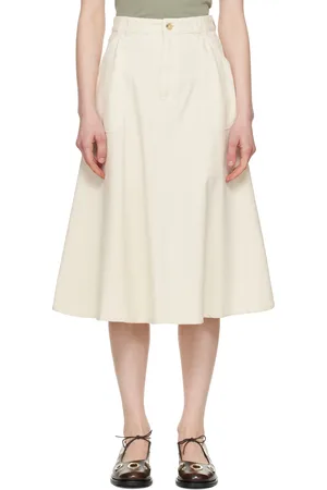 A.P.C. Off-White Laurie Midi Skirt