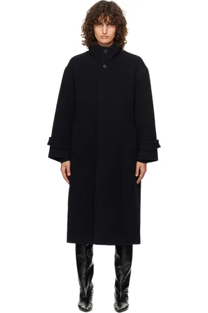 DUNST Stand Collared Wool Coat