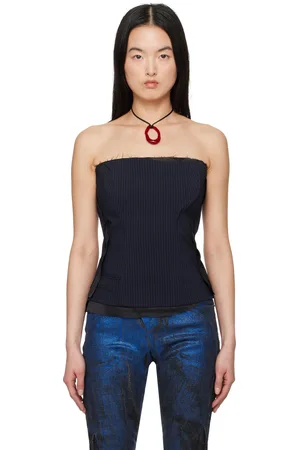 OTTOLINGER Navy Suit Corsage Top