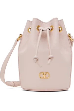 VALENTINO GARAVANI Pink Mini Drawstring VLogo Signature Bag