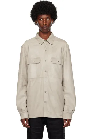 Rick Owens Off-White Porterville Leather Jacket