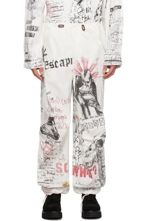 R13 White Balloon Army Trousers
