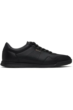 HUGO BOSS Black Nappa-Leather Sneakers