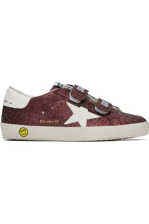 Golden Goose Kids Burgundy Old School Sneakers