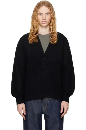 Auralee Brushed Wool Cashmere Silk Cardigan