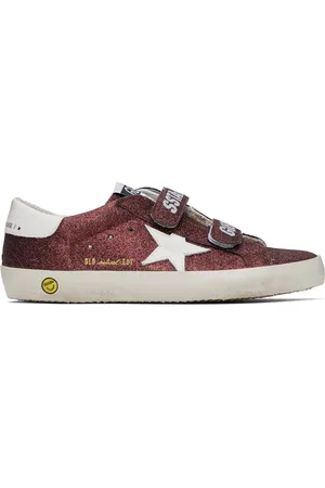 Golden Goose Kids Burgundy Old School Sneakers