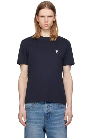 Ami Navy Cotton Ami de Coeur T-shirt