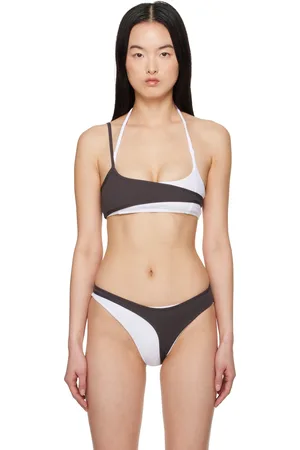 OTTOLINGER White & Brown Layered Bikini Top