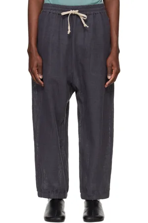 JAN JAN VAN ESSCHE Gray O-Project Mesh Cloth Woven Sweatpants