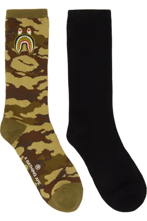 BAPE Black & Khaki 1st Shark Socks