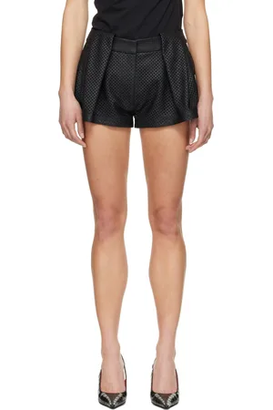 Stella McCartney Black Altermat Perforated Balloon Shorts