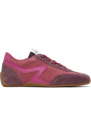RAG&BONE Pink & Purple Suede Ultra Slim Retro Runner Sneakers