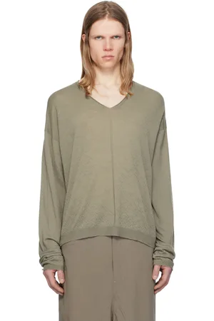 Rick Owens Green Hollywood Rasato Sweater