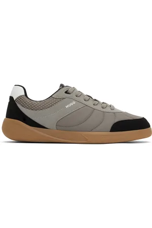 HUGO BOSS Taupe & Black Football-Inspired Sneakers