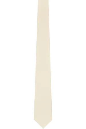 Auralee Off-White Wool Kid Mohair Hop Sack Tie