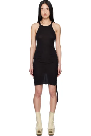 Rick Owens Black Hollywood Racer Back Tank Minidress