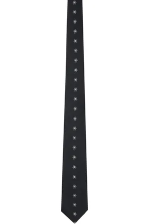 YOHJI YAMAMOTO Black Ant Pattern JQ Derby Tie