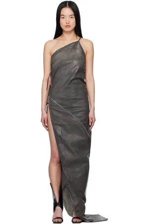 Rick Owens Gray Overdyed Taco Maxi Dress