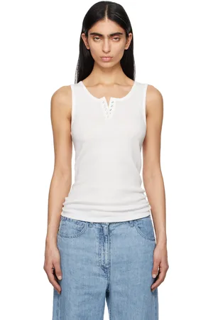The Row White Mansel Tank Top