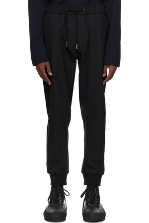 WOOYOUNGMI Black Drawstring Trousers