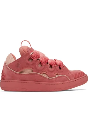 Lanvin Pink Curb Leather Sneakers