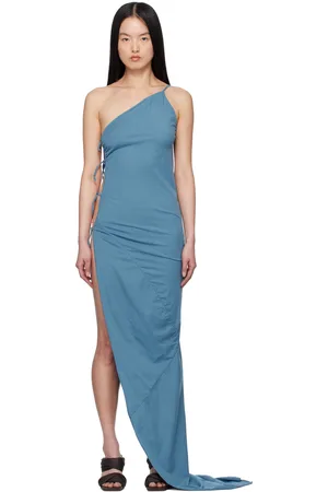 Rick Owens Blue Hollywood Taco Maxi Dress
