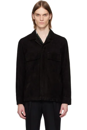 Paul Smith Black Casual-Fit Suede Jacket