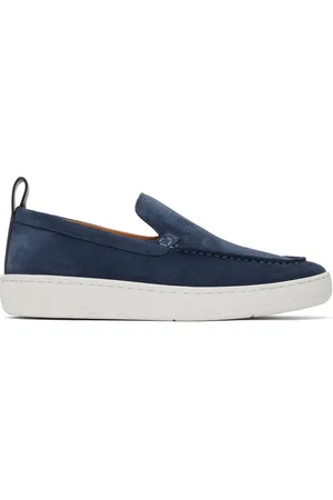 Lanvin Navy Cruiser Suede Sneakers
