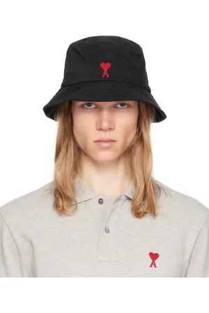 Ami Black Ami de Coeur Embroidery Bucket Hat
