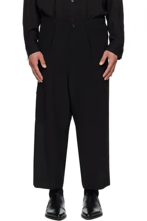 YOHJI YAMAMOTO Black 16M Crepe De Chine R Coin Pocket Trousers