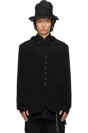 YOHJI YAMAMOTO Black Hooded Blazer