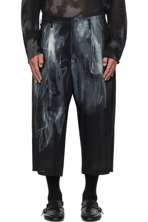 YOHJI YAMAMOTO Black Tucked Seam Trousers