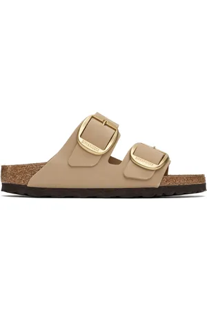 Birkenstock Beige Narrow Arizona Big Buckle Sandals