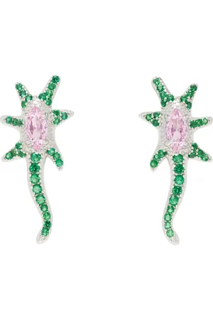 Collina Strada Green & Pink Star Trail Earrings
