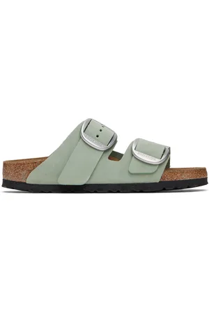 Birkenstock Green Narrow Arizona Big Buckle Sandals