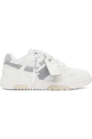 OFF-WHITE White & Gray Slim Out Of Office Sneakers