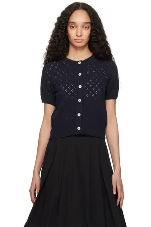 DUNST Crochet Half Sleeve Cardigan