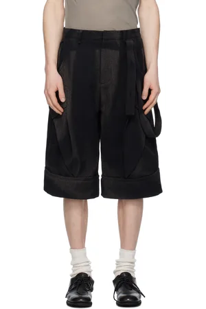 JiyongKim Sun-Bleached Layered Strap Shorts