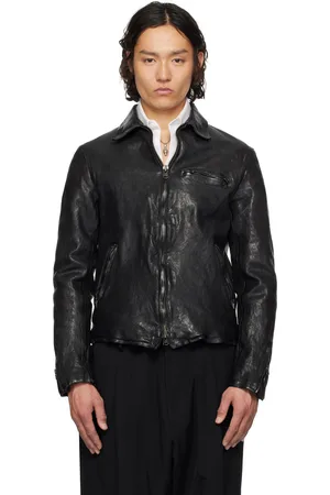 YOHJI YAMAMOTO Black Backlash Edition Calf Single Riders Leather Jacket