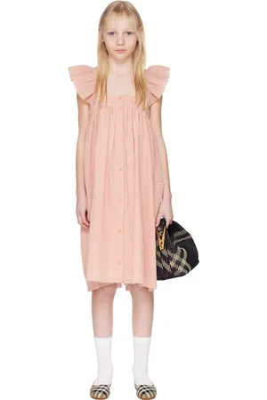 Burberry Kids Orange Check Dress