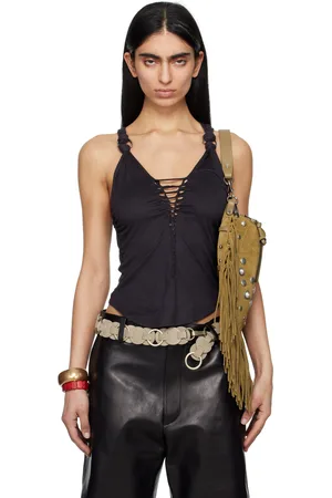 Isabel Marant Sakina Faux-Suede Tank Top