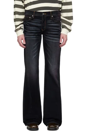 Cout de la Liberte Navy Jimmy Stretch Suede Flare Jeans
