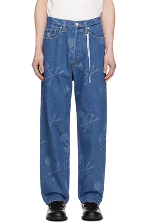MASTERMIND Blue Monogram Straight Denim Jeans