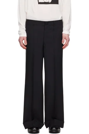Random Identities Black Twill Large Suit Trousers