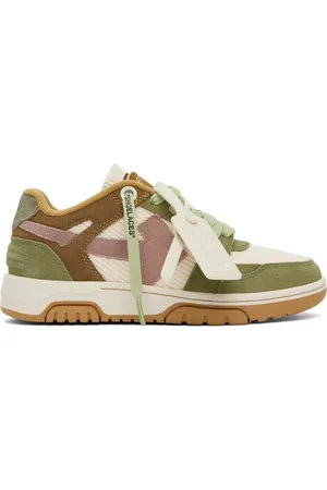 OFF-WHITE Green & Brown Slim Out Of Office Sneakers