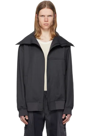 JiyongKim Gray Hooded Zip-Up Jacket