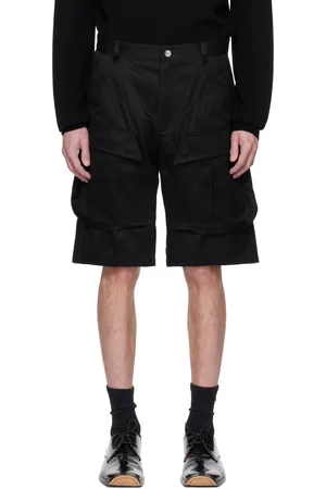 MUGLER Black Relaxed-Fit Cargo Shorts
